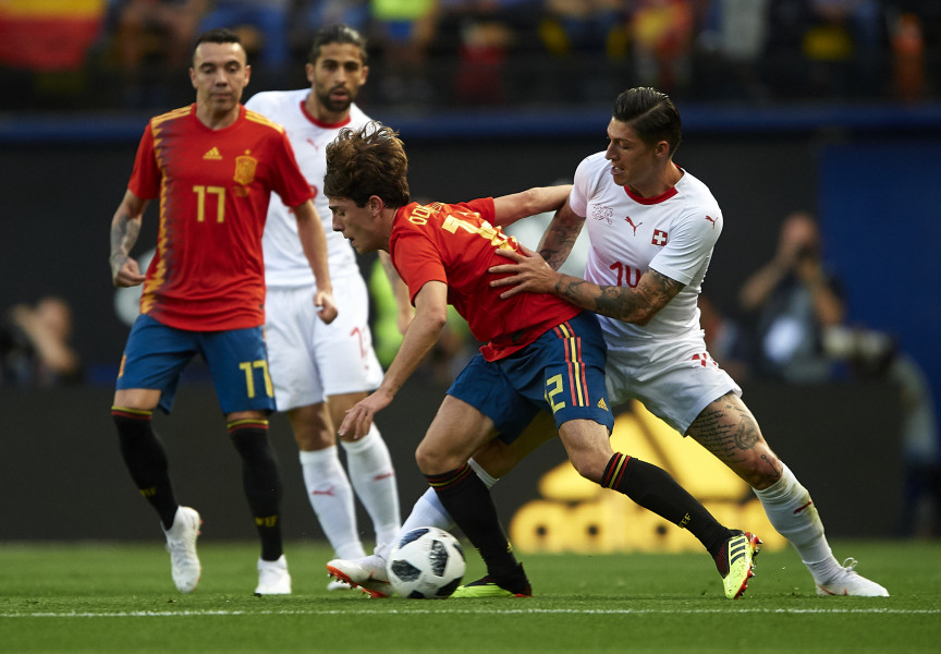 Испания Швейцария контрола футбол 2018 юни1