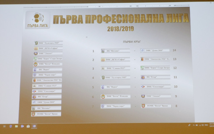 БФС обяви програмата на Първа лига за първите три кръга по дни и часове