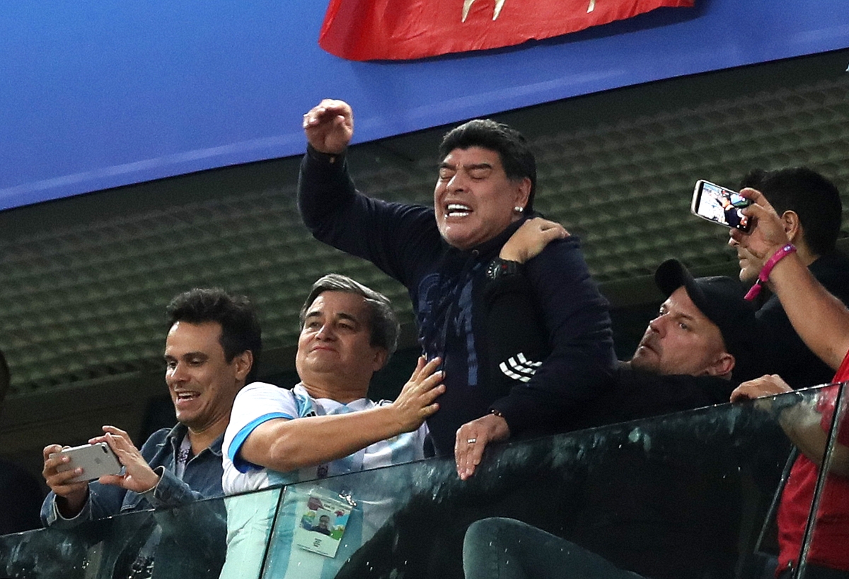 Марадона и неговите реакции