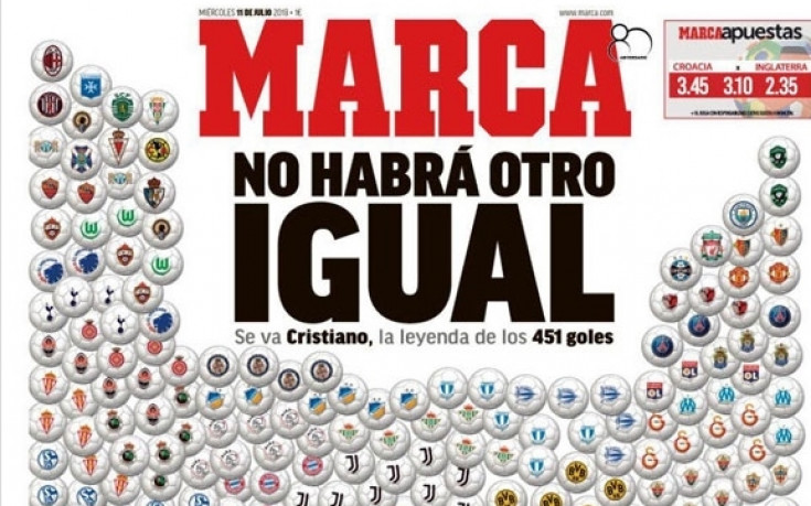 Как Marca и други медии изпратиха Роналдо