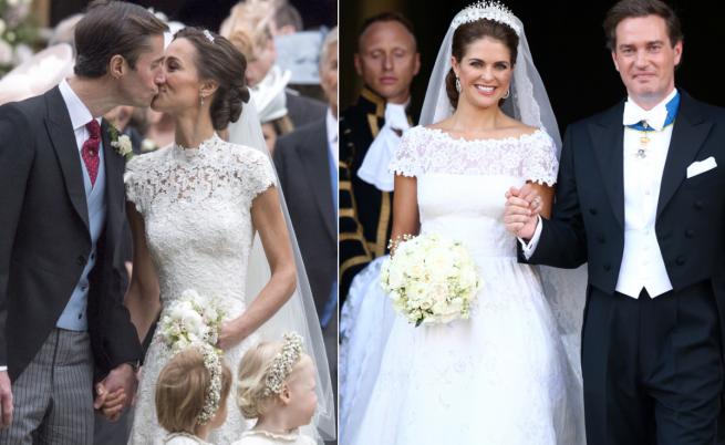 Кралските особи, които се омъжиха в почти еднакви рокли