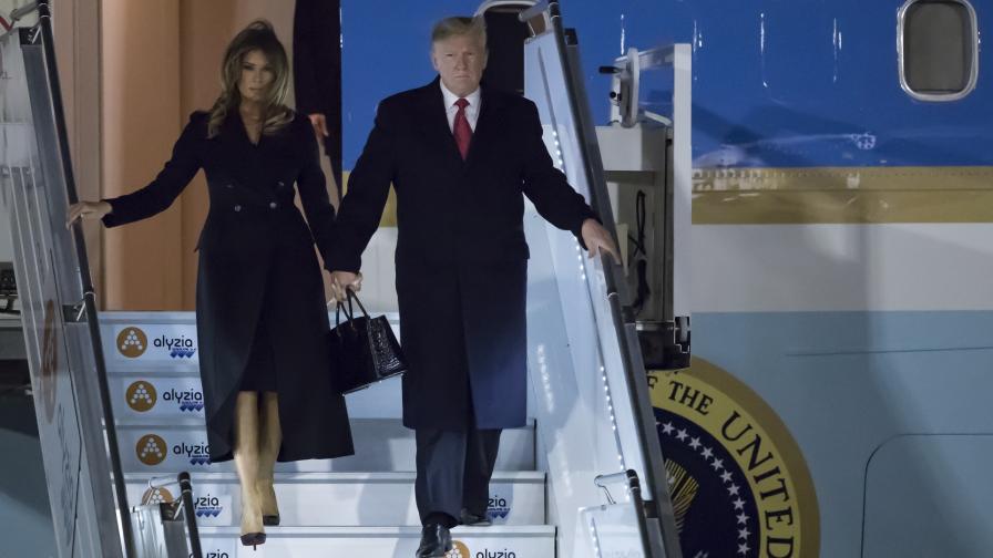 Президентът Доналд Тръмп и първата дама Мелания пристигнаха в Париж