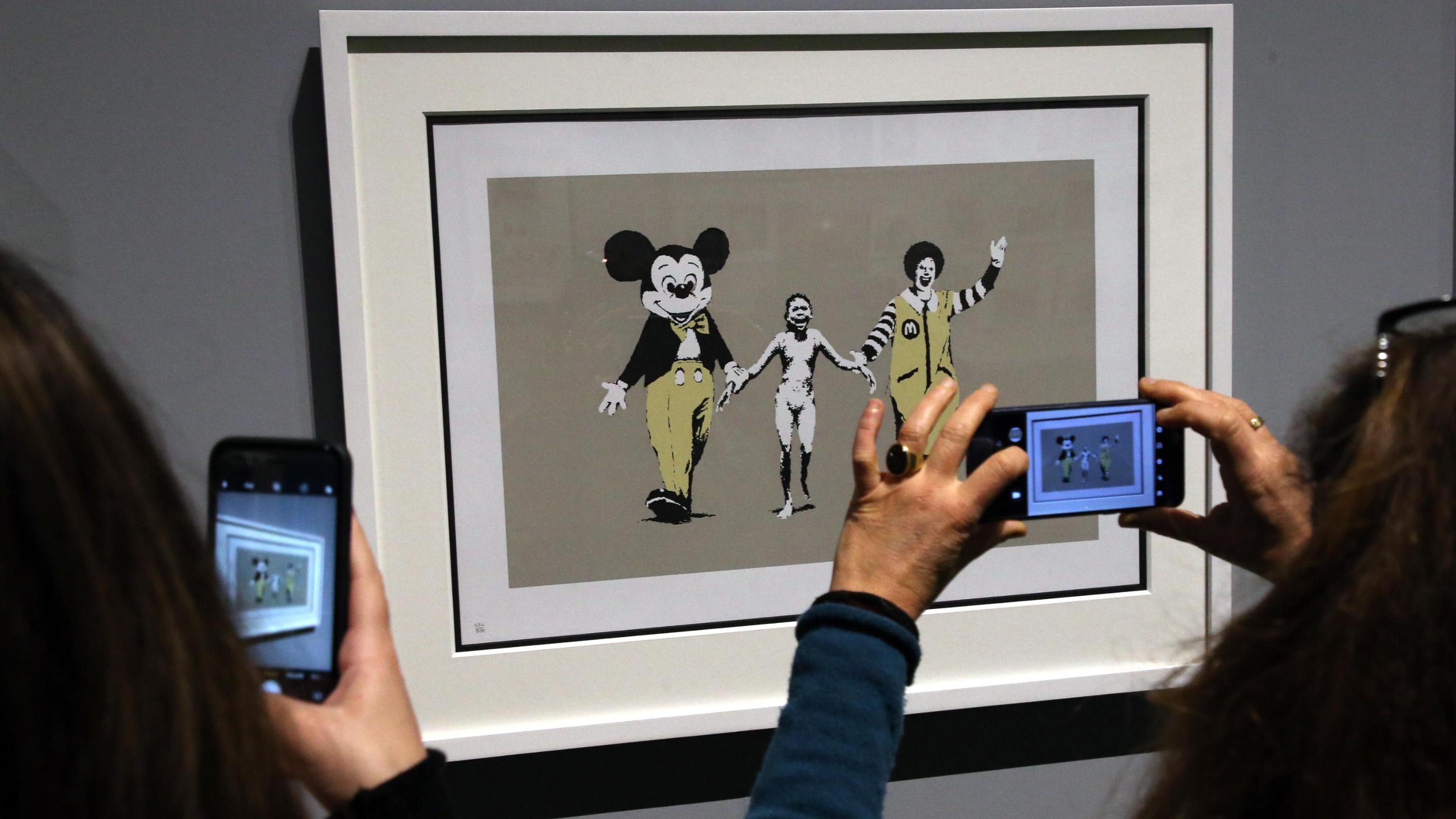 Изложбата "Визуален протест, изкуството на Banksy" в музей "Мудек", Милано, Италия, от 21 ноември до 14 април 2019 г.