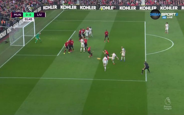 Манчестър Юнайтед - Ливърпул 0:0 /първо полувреме/