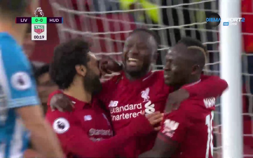 След малко повече от 15 секунди игра Ливърпул поведе в