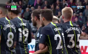 В 63 ата минута на двубоя между Бърнли и Манчестър Сити