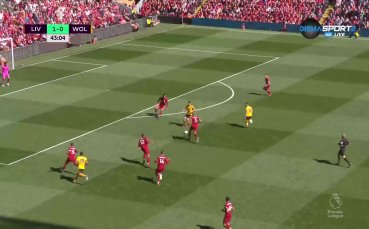 Ливърпул води с 1 0 на Уулвърхемптън след първото полувреме на