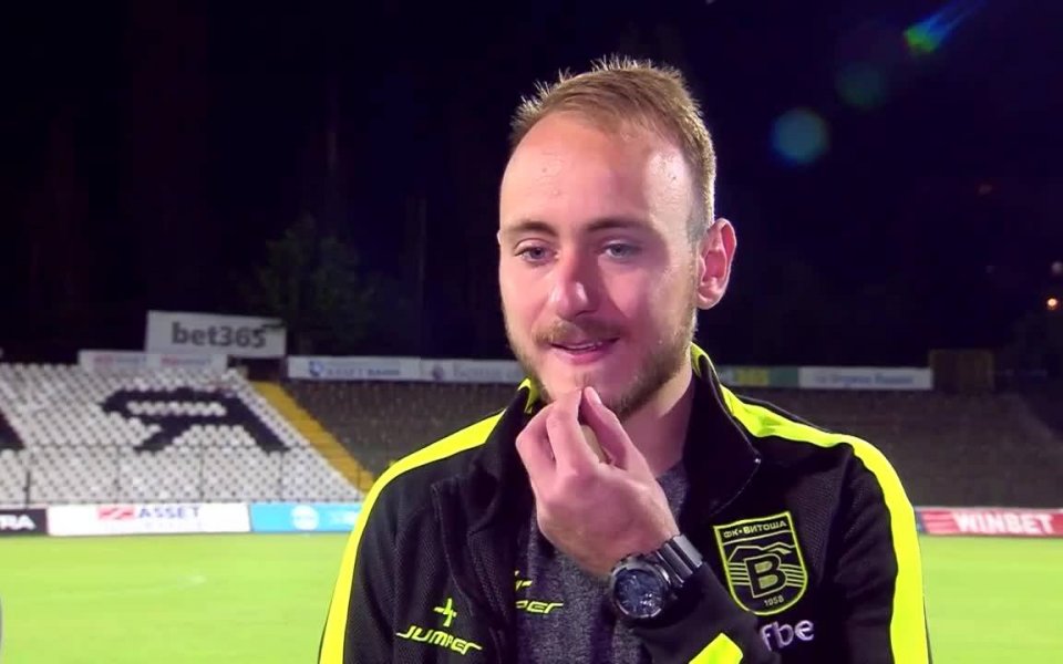 Нападателят на Витоша Бистрица Григор Долапчиев не скри емоциите си,