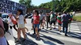  Протест на входа на София, конфликт с полицията 