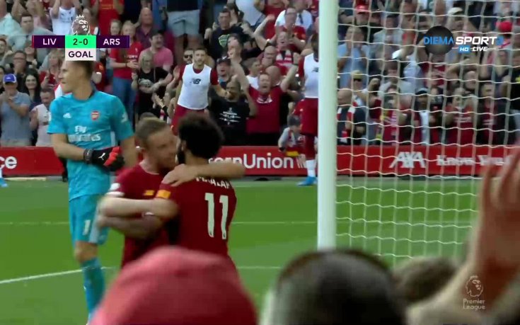 Безумна дузпа от Давид Луис и Салах промуши 