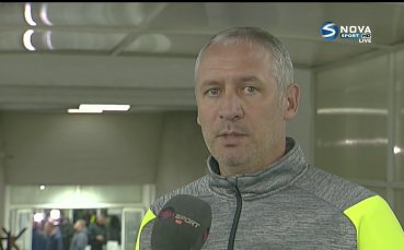 Помощник треньорът на Славия Мартин Кушев говори пред камерите на NOVA