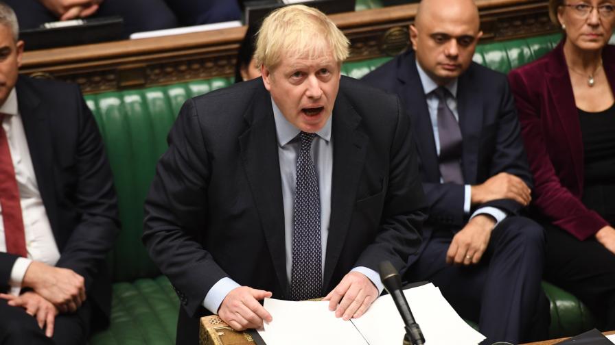 Премиерът Борис Джонсън в британския парламент