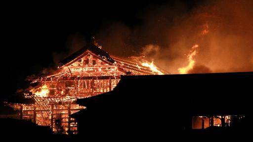  Изгоря един от най-старите дворци в света 