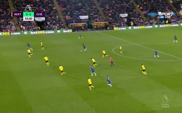 Челси води с 2 0 при гостуването на Уотфорд в двубой