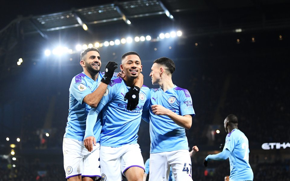 Отборите на Манчестър Сити и Евертън играят при резултат 2:0