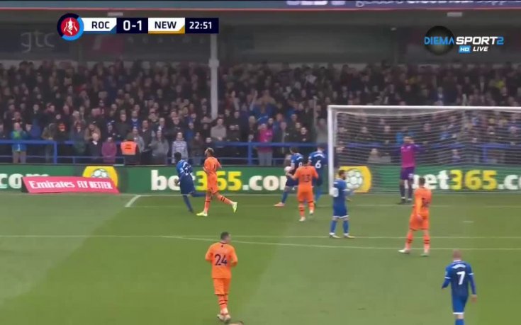 Рочдейл - Нюкасъл 0:1 /първо полувреме/