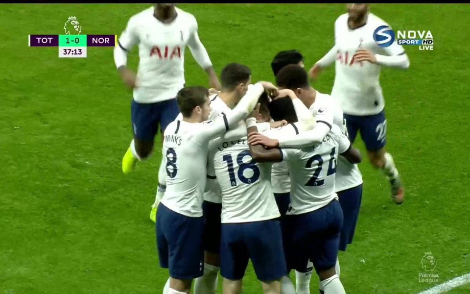 Тотнъм Хотспър вкара първия си гол за календарната 2020-а година