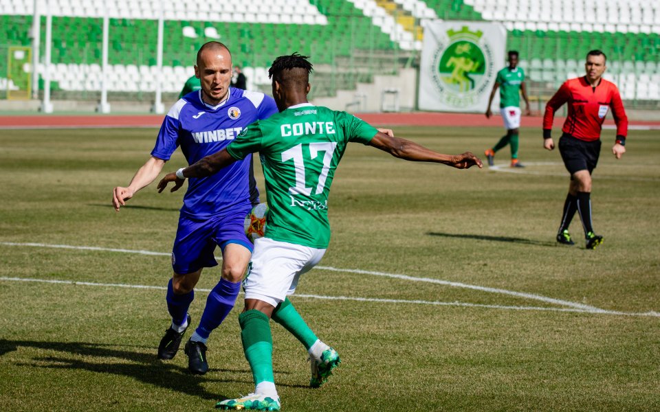 Берое и Етър не излъчиха победител в контролната среща играна