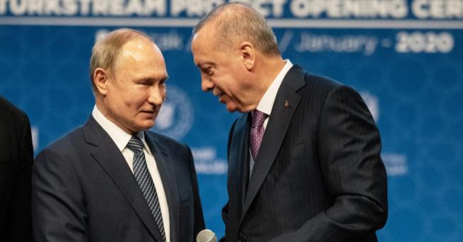 Свят Започна срещата между Путин и Ердоган Двамата ще обсъдят