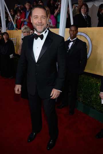 Ръсел Кроу по време на 19-тата церемония по връчването на призовете на Гилдията на киноактьорите в САЩ, Лос Анджелис, 27 януари 2013 г.