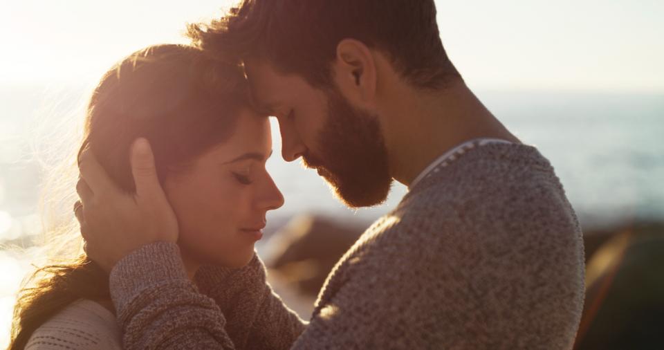  обич двойка връзка плаж море залез 