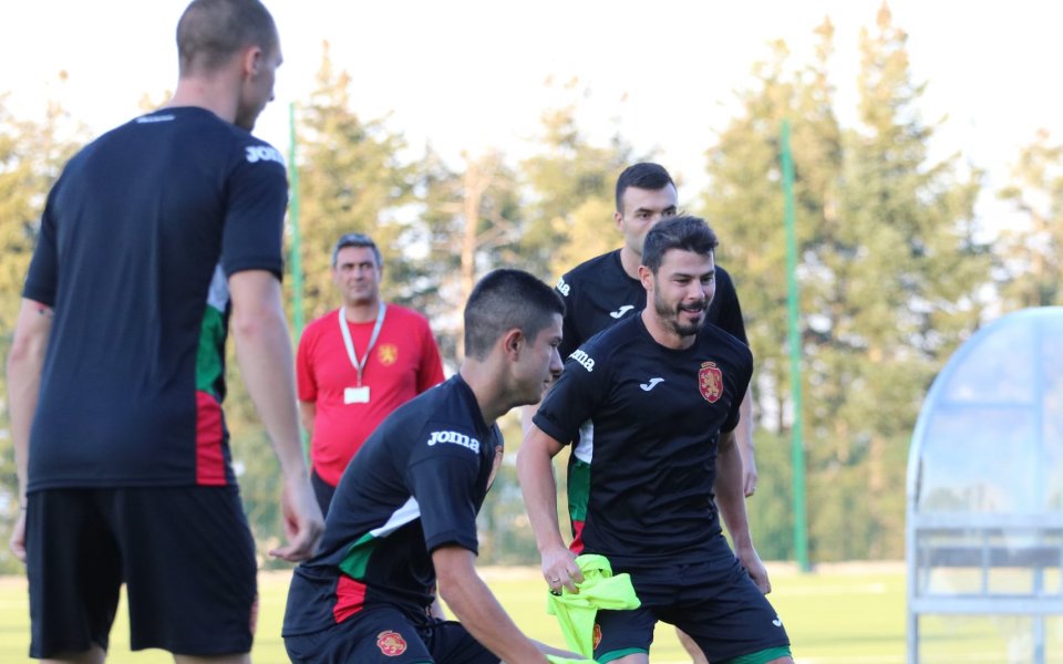 Първа тренировка направи българският национален отбор преди двубоя с Ирландия