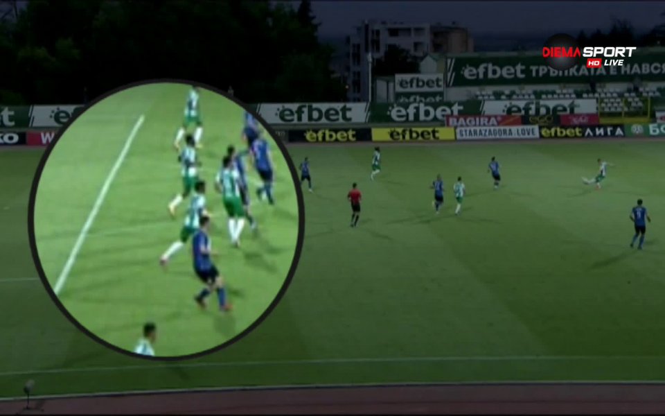 В 40-ата минута Берое отбеляза във вратата на Черно море