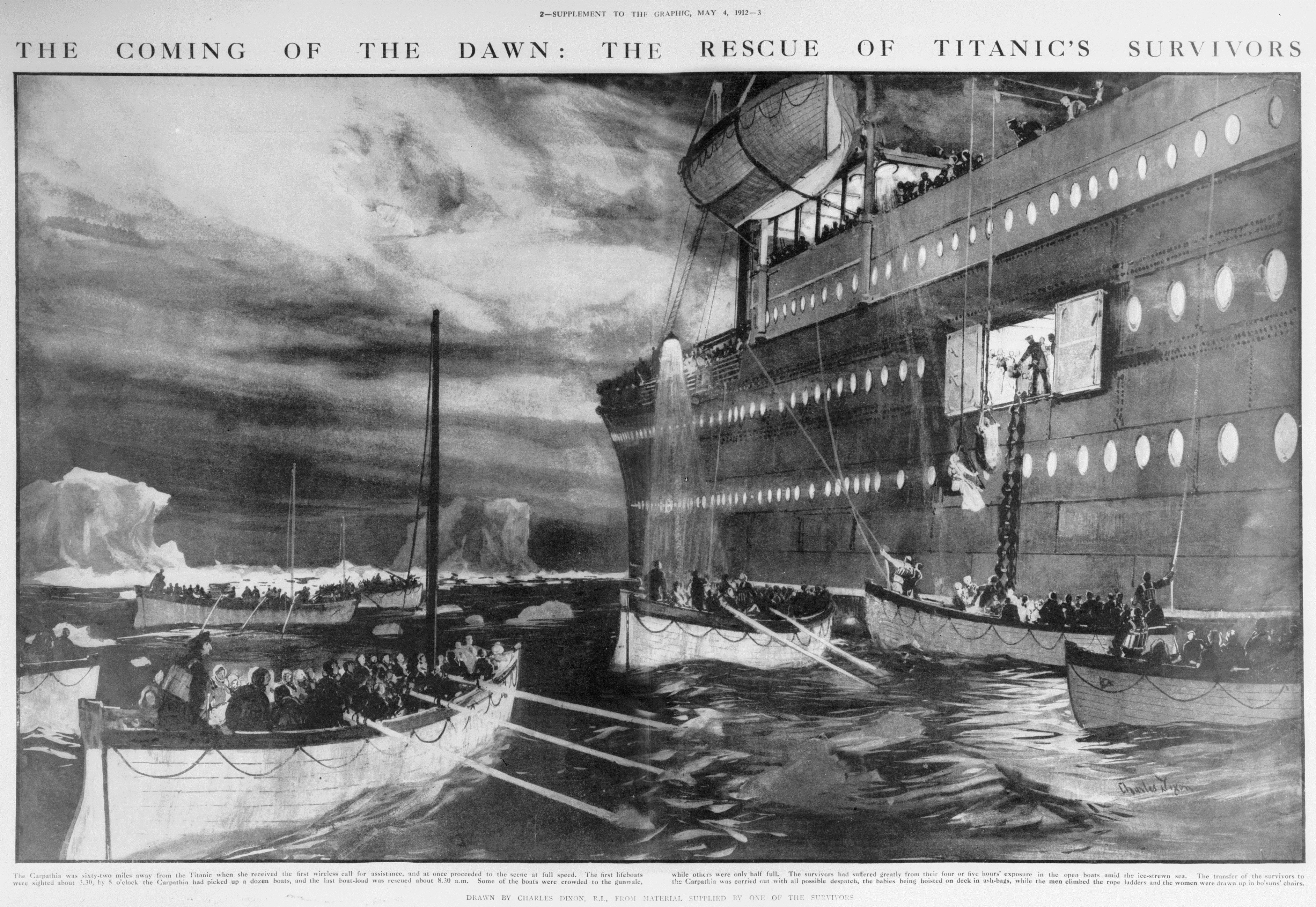 <p>Корабът Калифорниън е бил на по-малко от 20 морски мили от мястото на потъването на Титаник, но не се е отзовал за сигналите за помощ, тъй като операторът му вече си е бил легнал. Другият кораб &ndash; Карпатия е на цели 58 морски мили и пристига чак след 4 часа при оцелелите.</p>