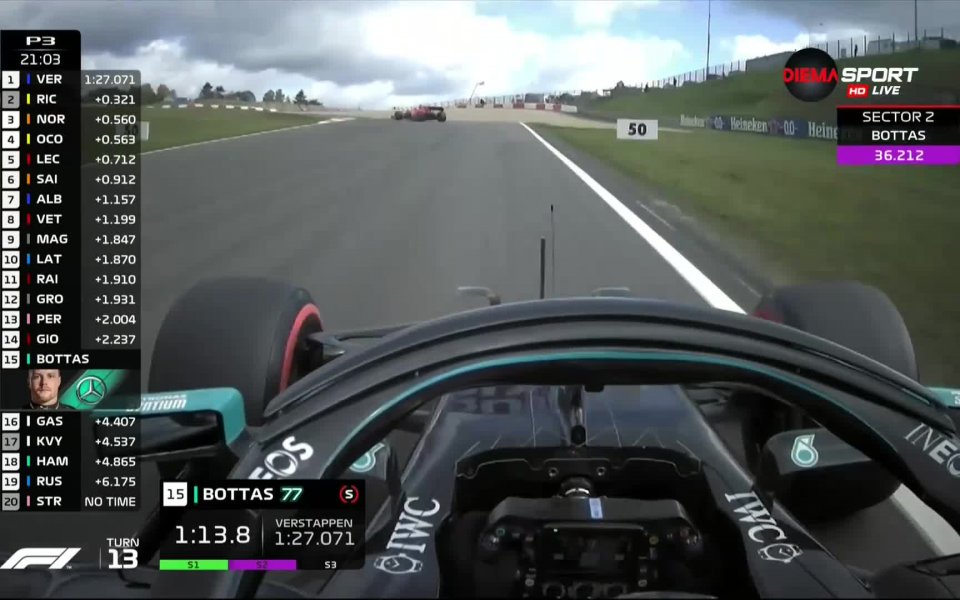 Пилотът на Мерцедес Валтери Ботас бе най-бърз в последната свободна