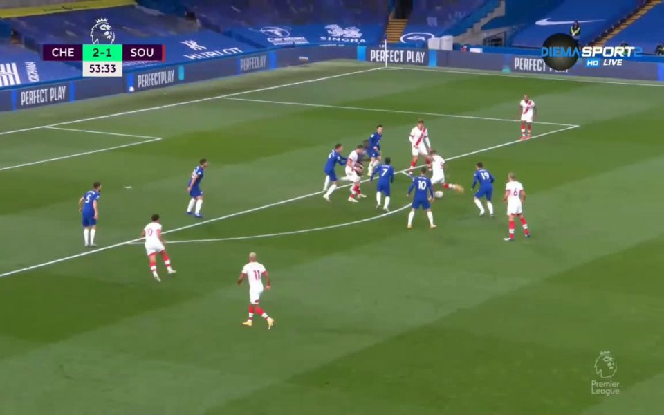 Отборите на Челси и Саутхемптън оформиха зрелищно равенство 3:3 в