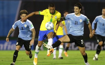 Бразилия спечели с 2 0 гостуването на Уругвай в световните квалификации