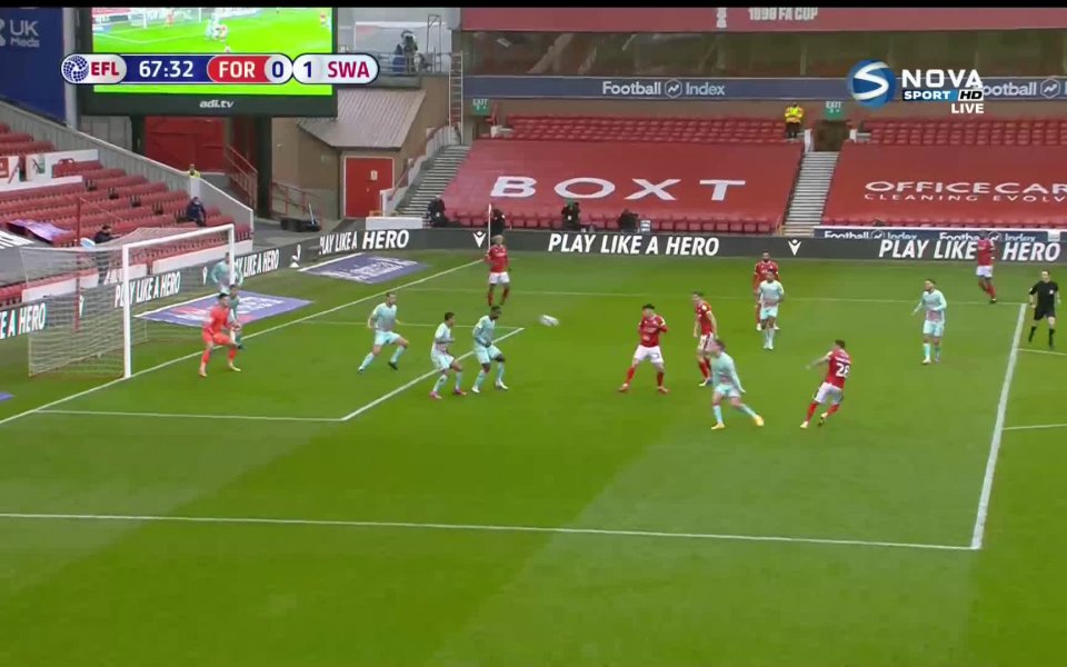 Отборът на Суонзи се наложи при визитата си на Нотингам