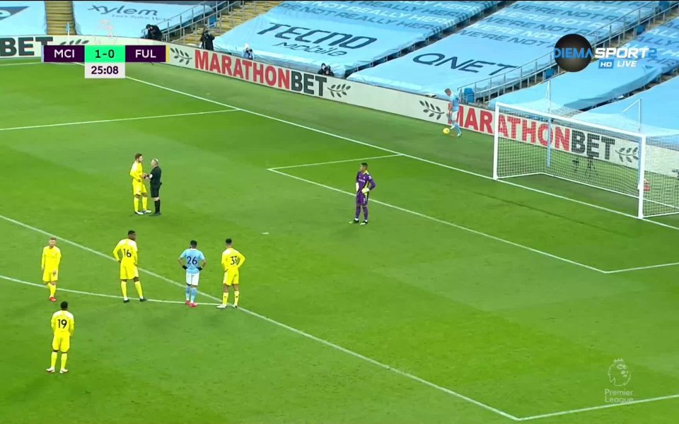 Манчестър Сити вече води с 2:0 на Фулъм в двубоя