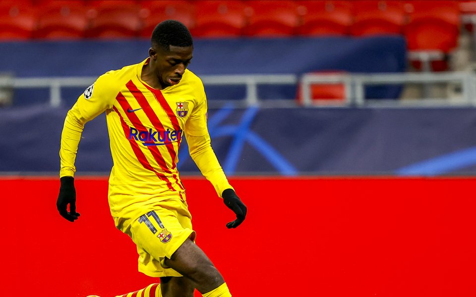 Нападателят на Барселона Усман Дембеле е получил контузия при загубата