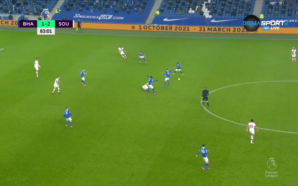 Отборът на Саутхемптън сътвори впечатляващ обрат при гостуването на Брайтън