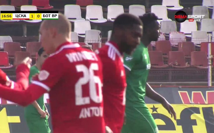 ЦСКА - Ботев Вр 1:0 /първо полувреме/