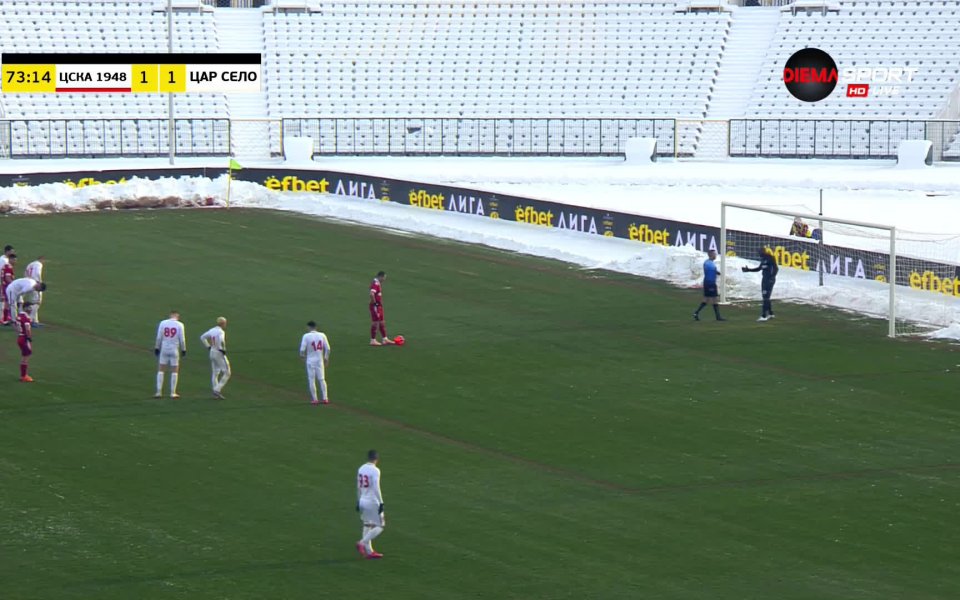 ЦСКА 1948 успя отново да поведе в резултата срещу Царско
