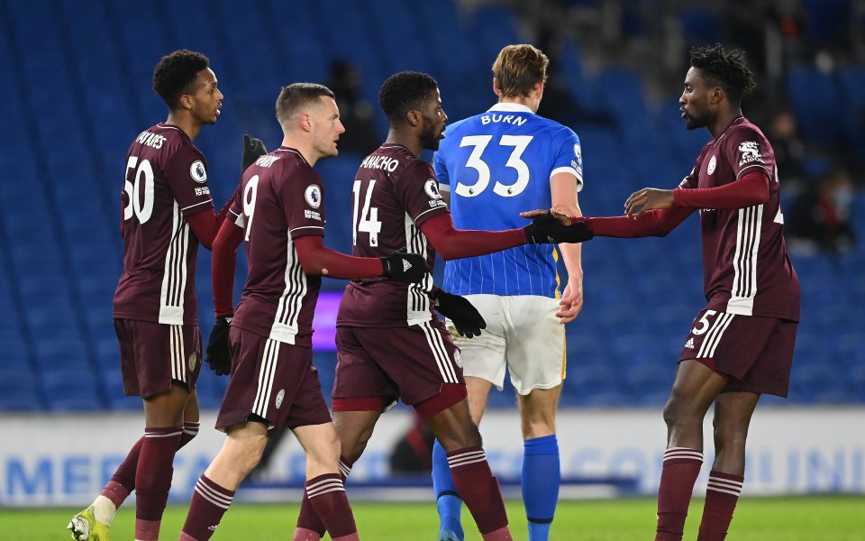 Лестър победи Брайтън с 2:1 в мач от 27-ия кръг