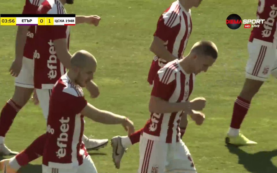 В 4-ата минута Денислав Александров откри резултата в двубоя между