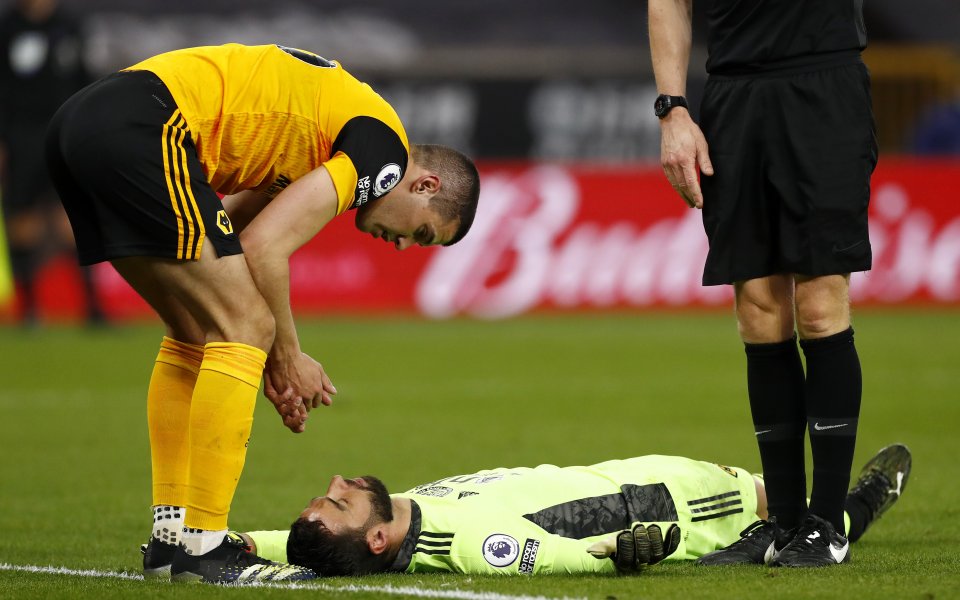 Вратарят на Уулвърхемптън Руи Патрисио е добре след тежкия инцидент