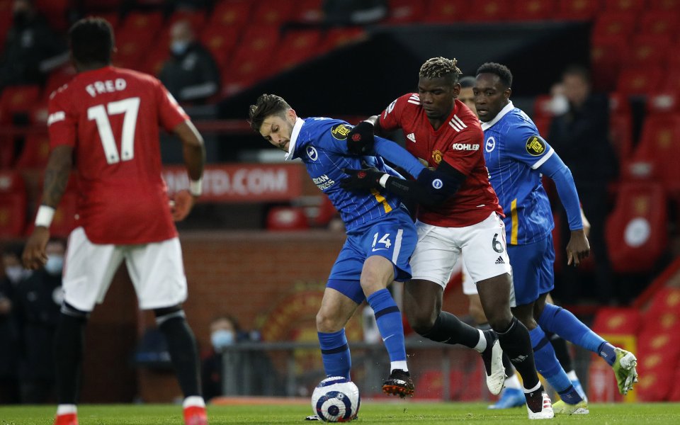 Отборите на Манчестър Юнайтед и Брайтън играят при