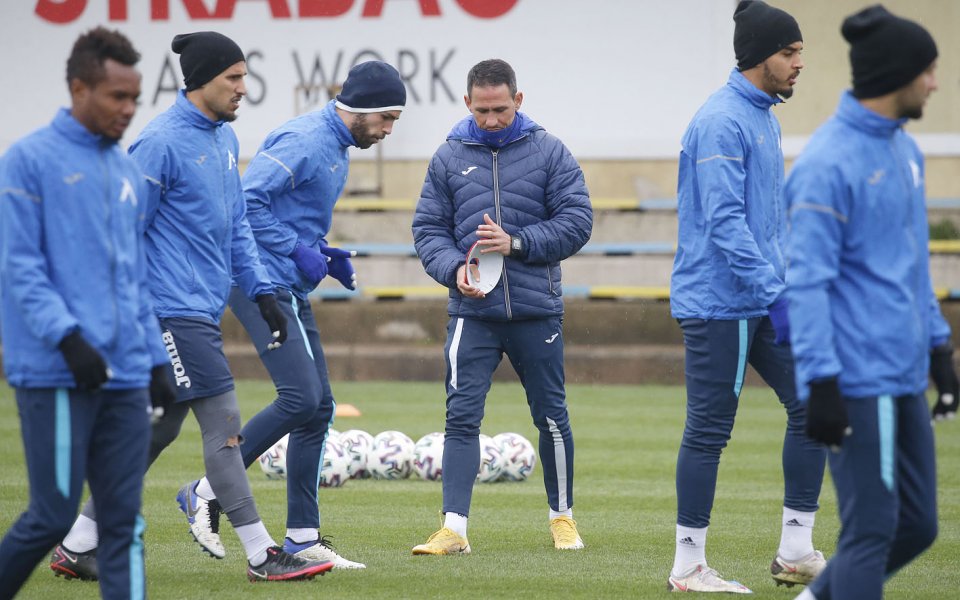 Левски тренира преди дербито с Лудогорец