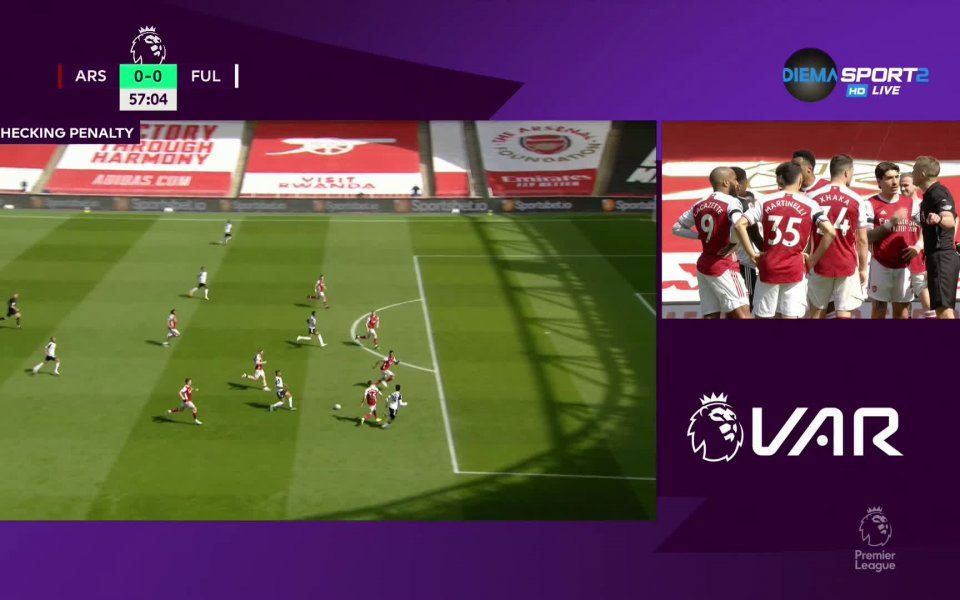 В 57-ата минута Фулъм получи дузпа, след като Габриел Магаляеш