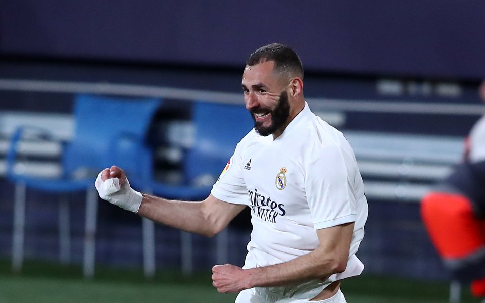 Нападателят на Реал Мадрид Карим Бензема помогна на Реал да