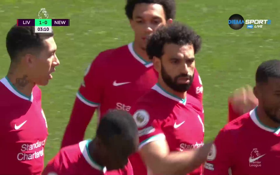 Още в 4-ата минута на двубоя между Ливърпул и Нюкасъл