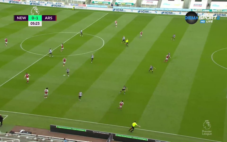 Още в шестата минута Арсенал откри. Бейерин спринтира по десния