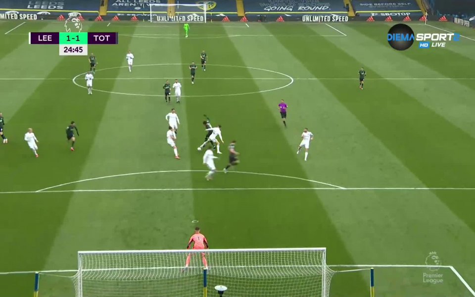 Лийдс Юнайтед - Тотнъм 2:1 /първо полувреме/
