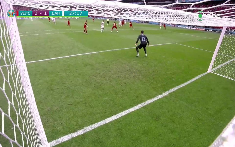 Голът на Долберг срещу Уелс