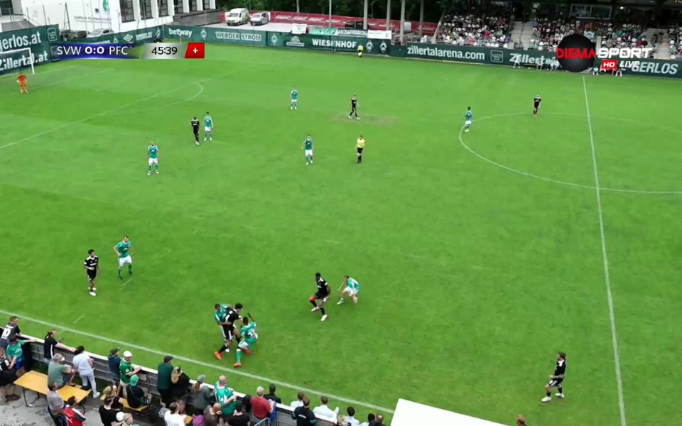 Вижте най-интересните моменти от първото полувреме на контролата между ЦСКА