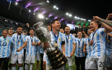 Лионел Меси и съотборниците му от националния отбор на Аржентина
